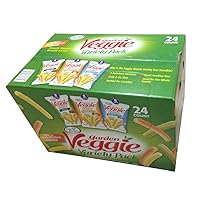 Vista 3 de Sensible Portions Garden Veggie Snack Straws - Paquete variado de chips con forma de pajitas, 30