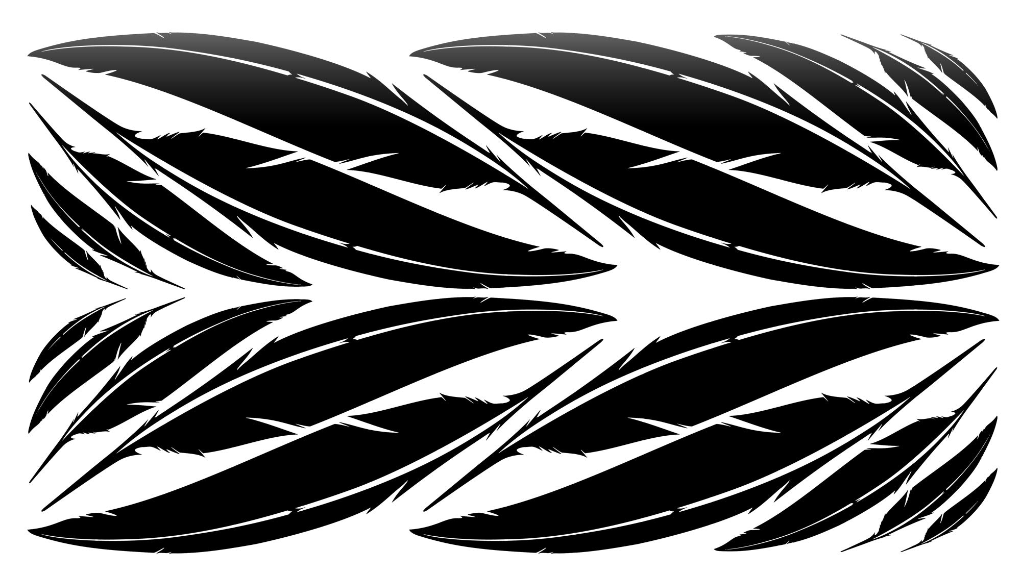 Amazon.co.jp: FEATHER [羽20枚Set] カッティングステッカー 350mm 