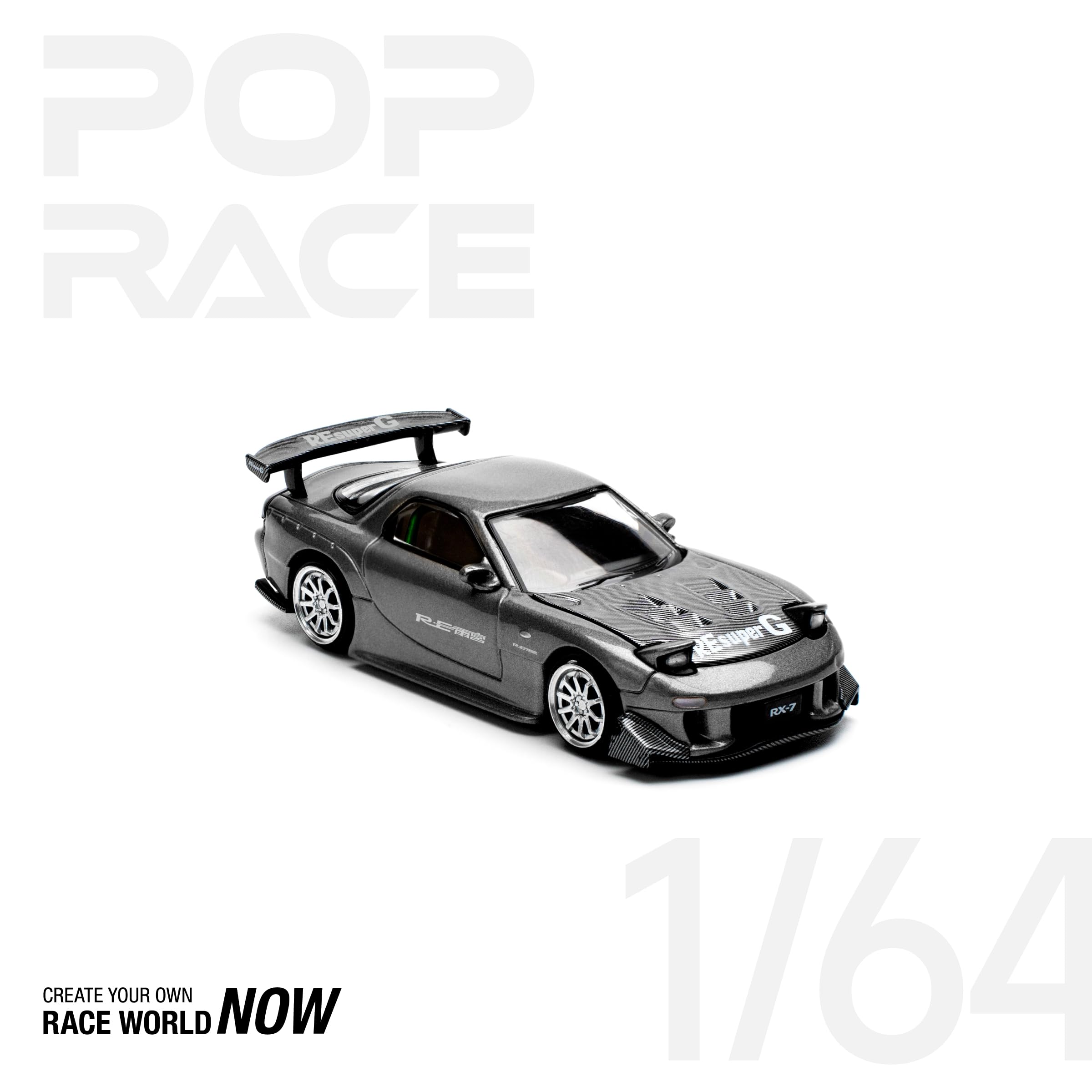 Amazon | POP RACE 1/64 マツダ RX7 Re:雨宮 ガンメタル 完成品