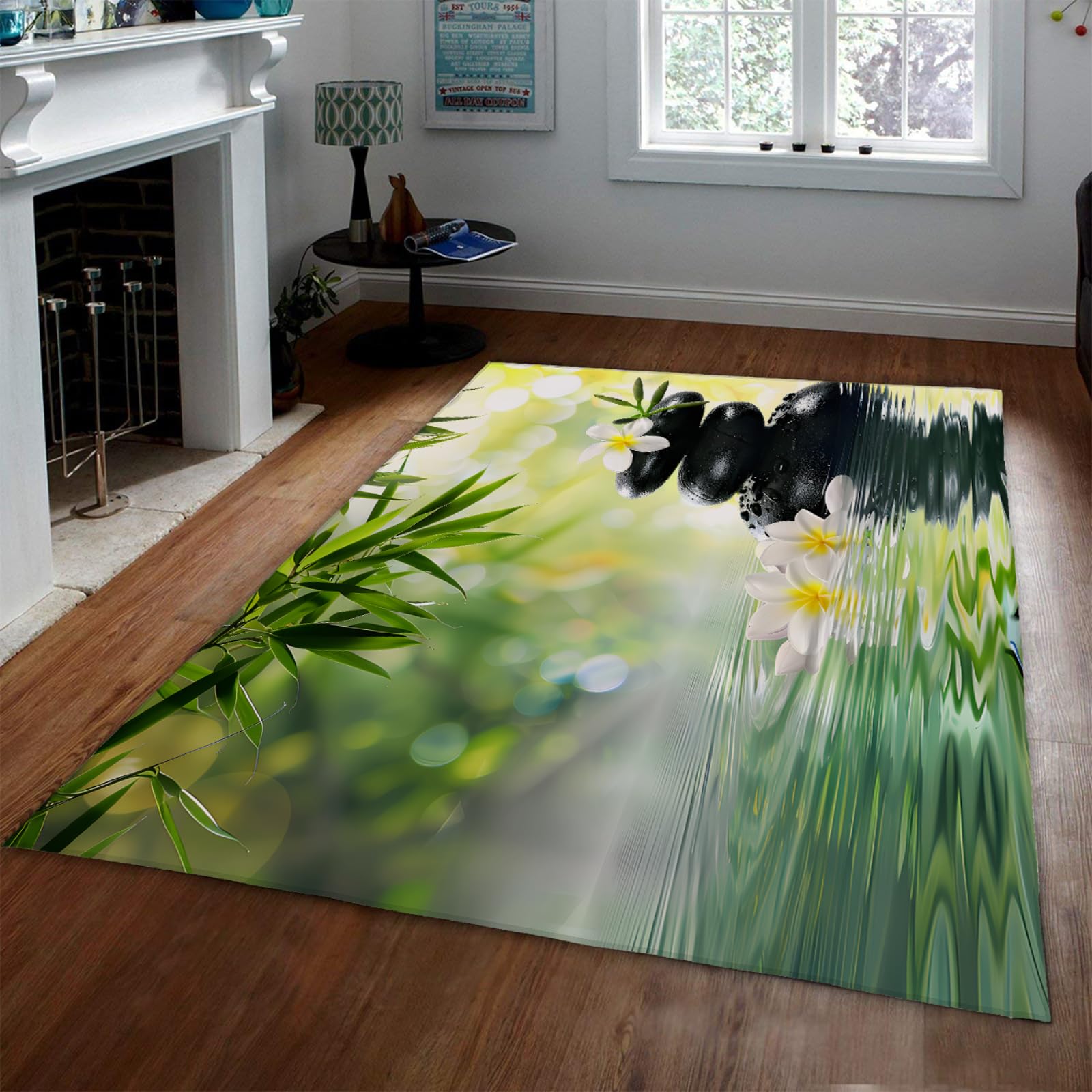 Tapis d'intérieur reduction bruit et design zen orchidee 80x150cm