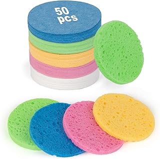 50 esponjas faciales comprimidas, esponjas co...