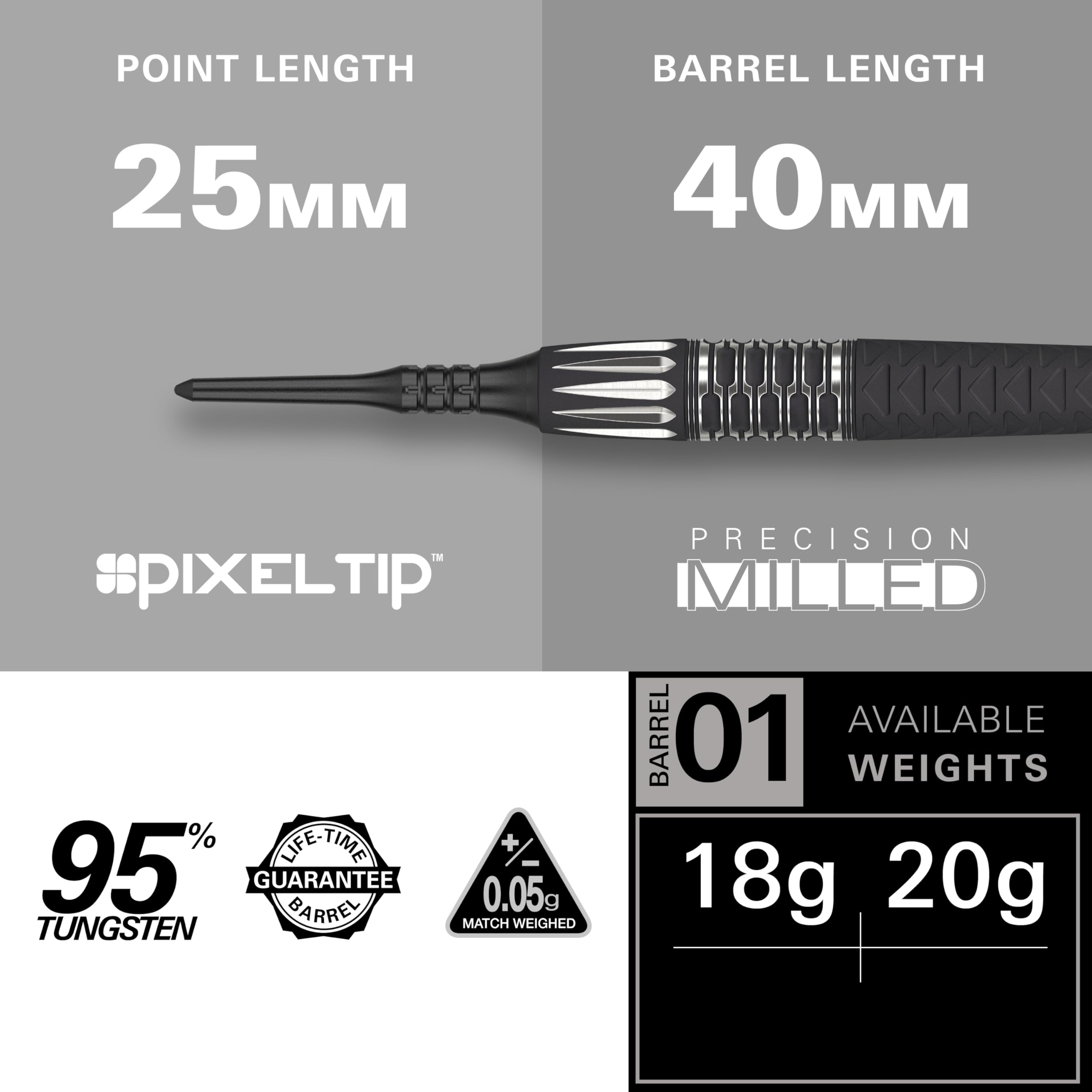 Target Darts Phil Taylor Gen 11 Power 9-Five Softdarts 95% Tungsten Raw Power G11 18g/20g Generation 11 Spieler Edition Pixel Tip Dart Set für E-Dart Dartpfeile mit Kunststoffspitze