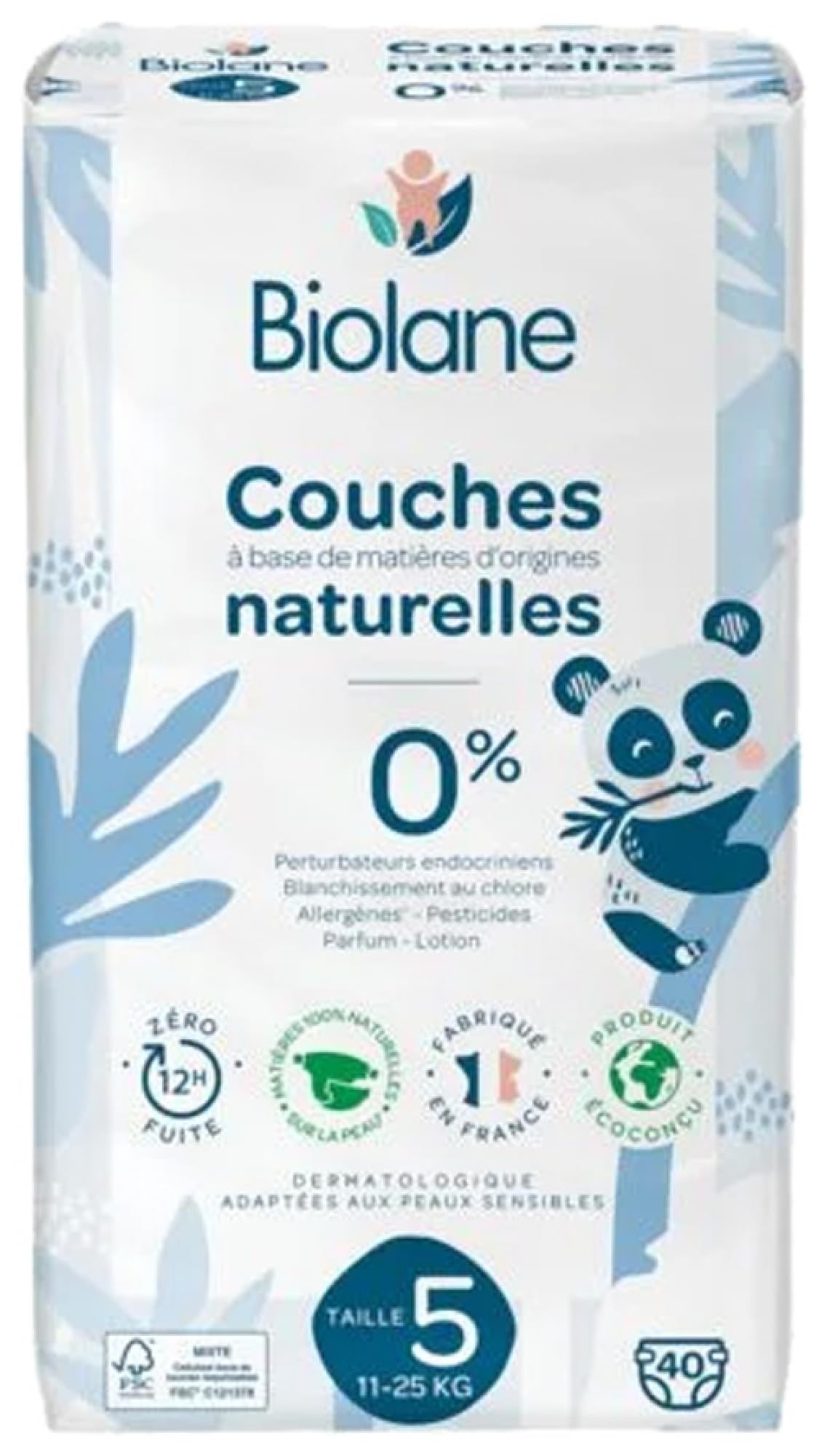 Biolane Natural Diapers 40 Diapers Size 5 (11-25 Kg)