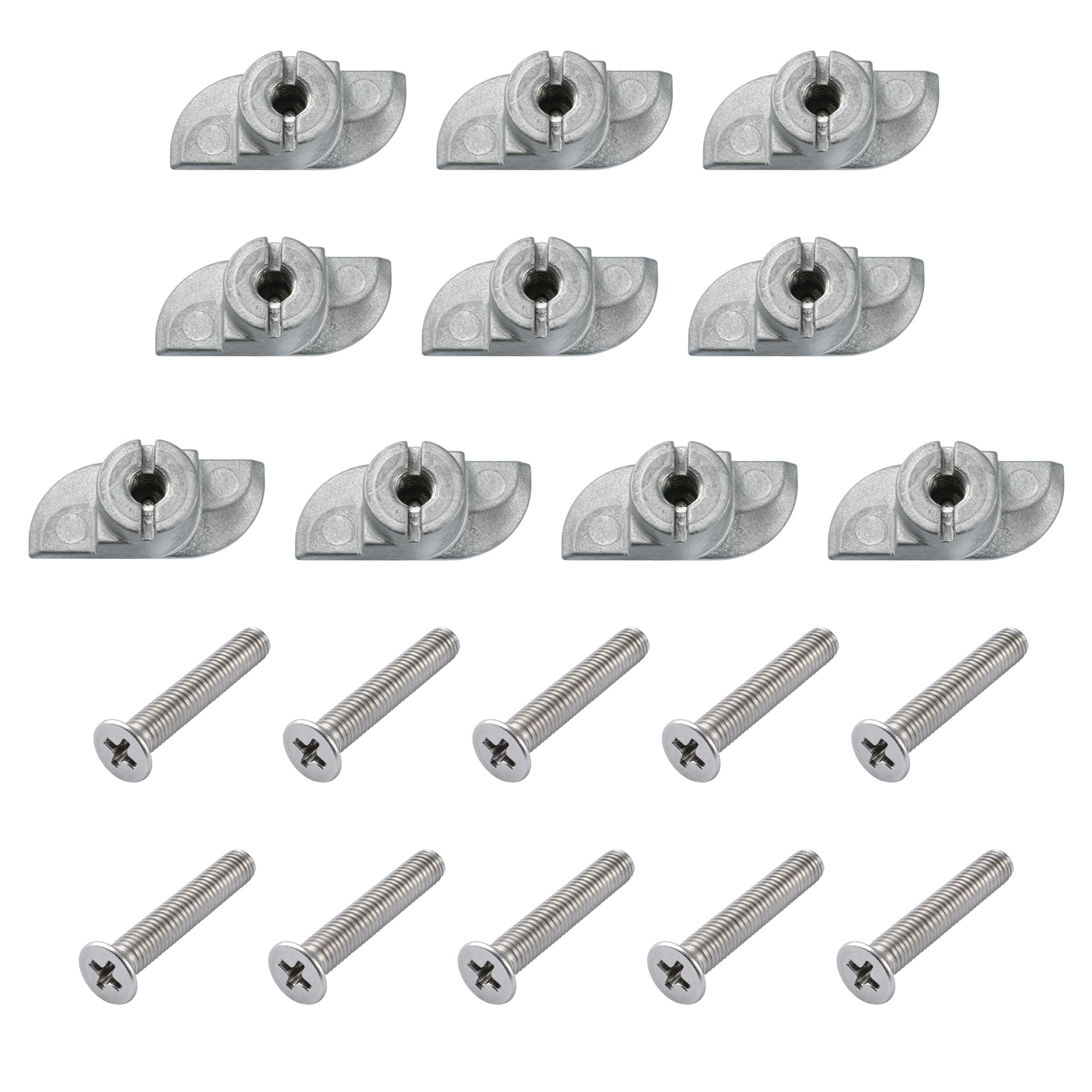 MOROBOR 10 Pack Acoustic Panel Clips, Soundproof Board Fixing Buckles No-Drill Groove Wall Mount Rustproof Fastener Hooks for Wood Slat Wall Sound Insulation Panel Installation Accessories
