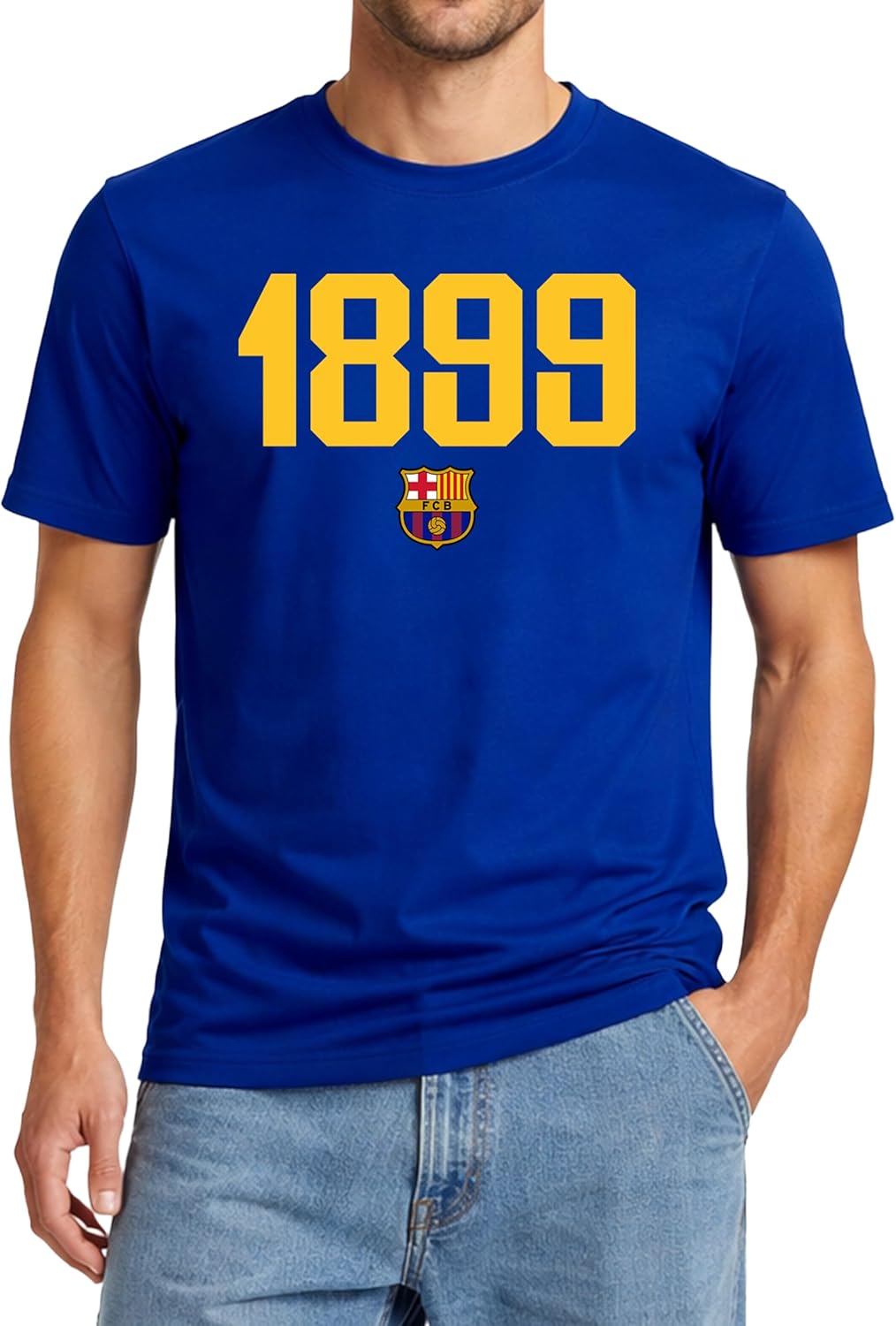Icon Sports Officially Licensed FC Barcelona Cotton T-Shirt - Unisex Adult