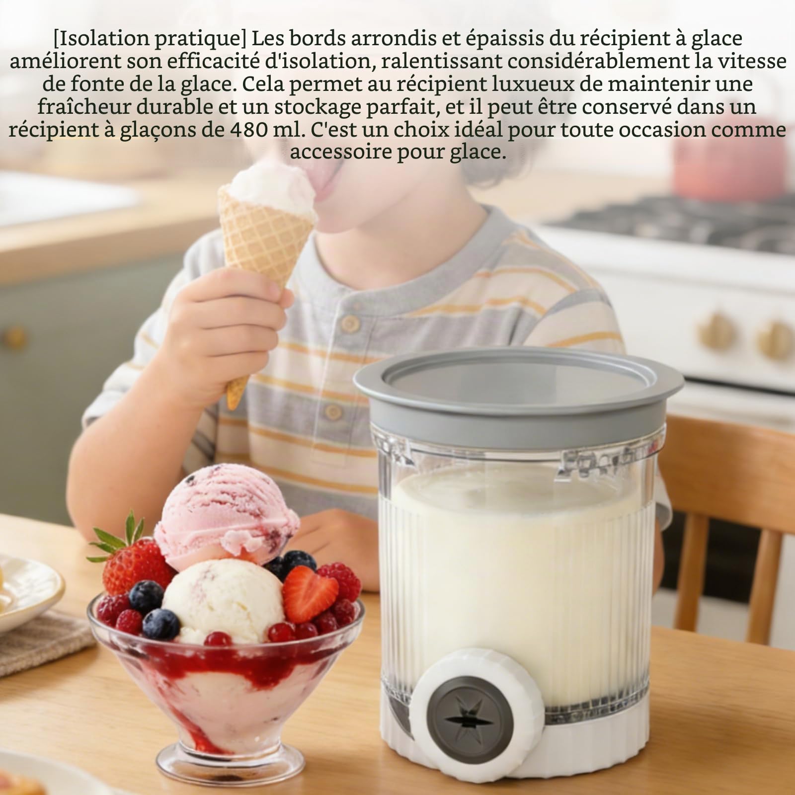 4 Pièces Bacs A Crème Glacée NinjaS,Récipients A Crème Glacée De Rechange,Pots Compatibles Avec Ninja,Récipient Pour Ninja Pour Sorbetières Et Desserts Glacés,Sans BPA, Compatible Lave-Vaisselle