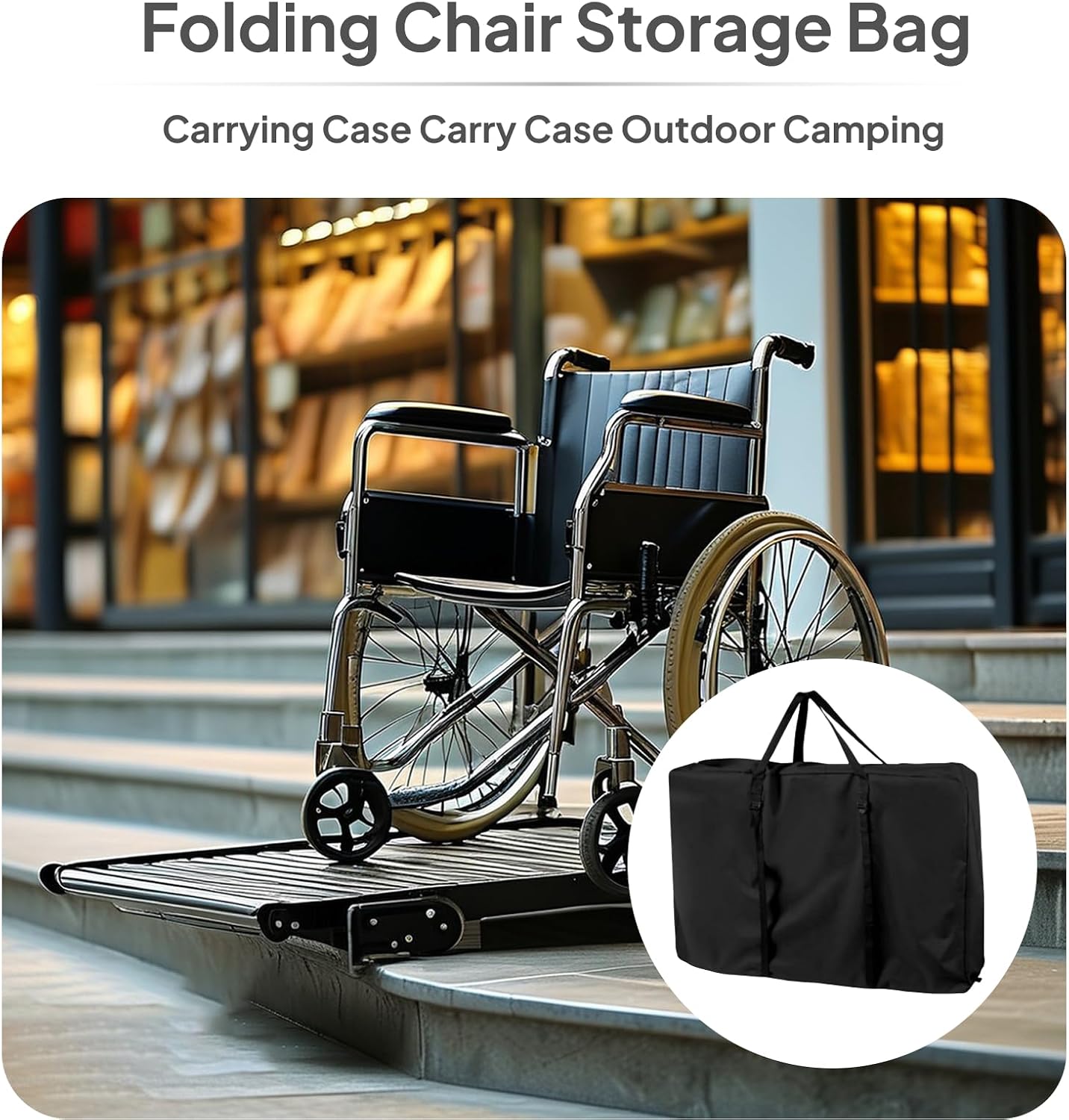 Folding Chair Storage Bag, Garden Cushion Bags, 210D Oxford Cloth (600d,92 * 80 * 24cm)
