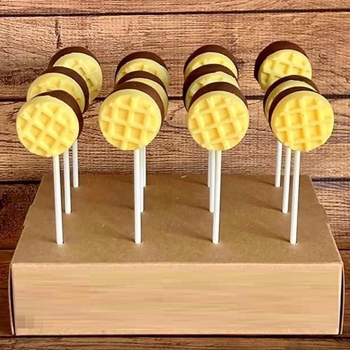 Miniatura 7 de Juego de moldes de silicona para gofres, 2 unidades, 1820 cavidades, mini molde de silicona para waffle, molde antiadherente para hacer galletas,