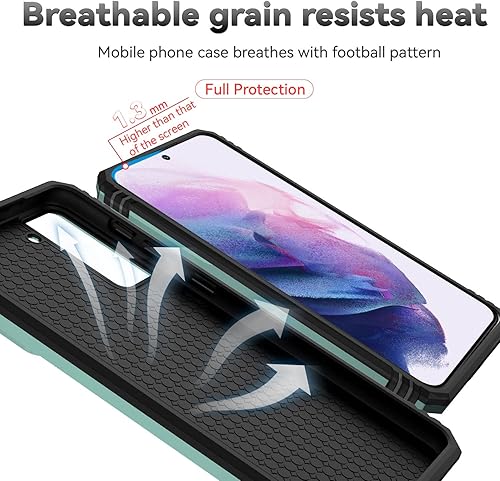 Miniatura 9 de Funda para Samsung Galaxy S21 Plus con protector de pantalla para lente de cámara, protector de pantalla, prueba de caídas de grado militar, soporte