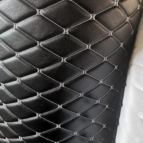 Miniatura 4 de LANOBA Tela de vinilo de espuma acolchada de piel sintética con respaldo de esponja gruesa, cabecero de tapicería para automóvil, 39 x 60 pulgadas,