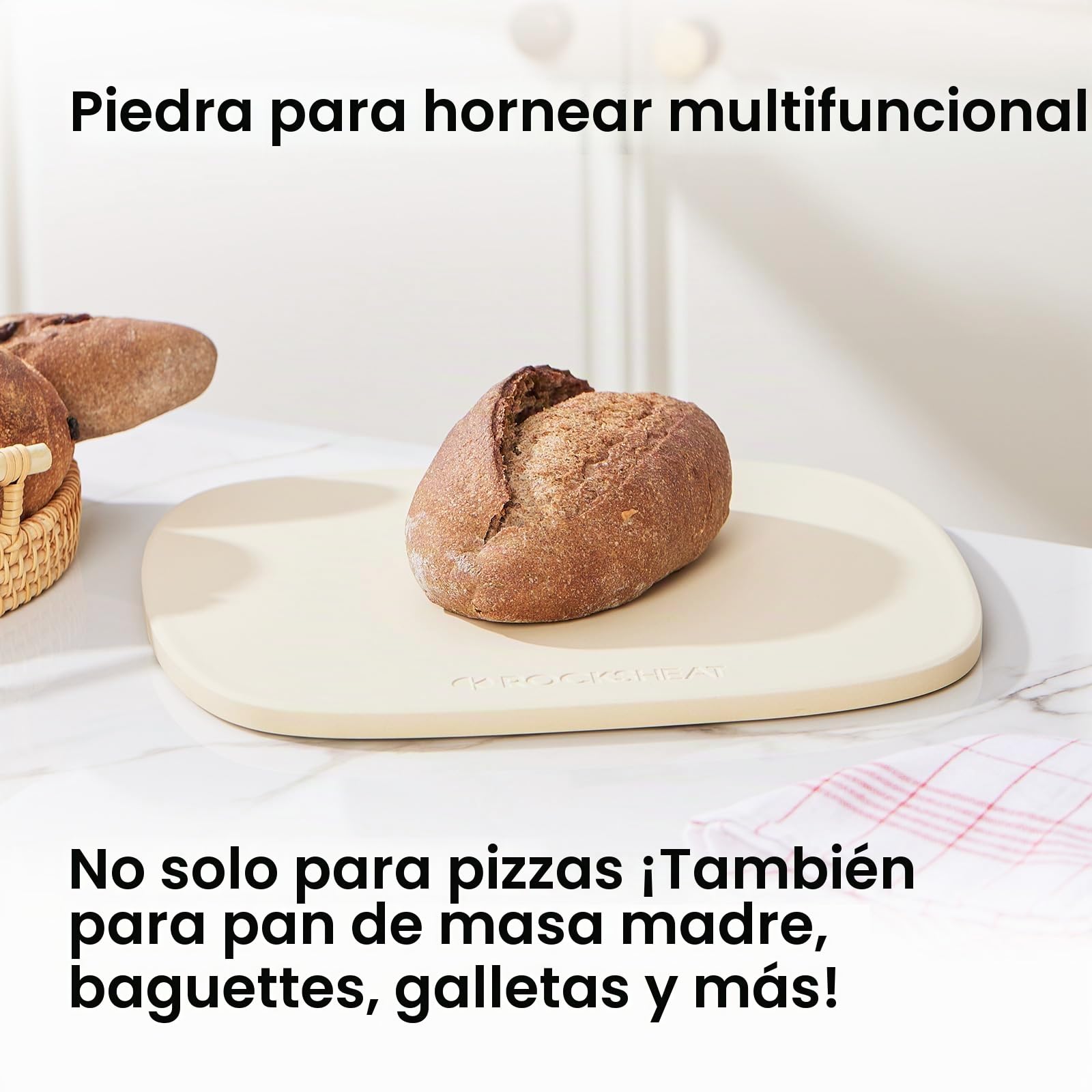Piedra para pizza, forma única, 30 x 28 cm, piedras de pizza para horno, parrilla, barbacoa, piedra de cordierita resistente para hornear pizza, pan y galletas, diseño irregular innovador