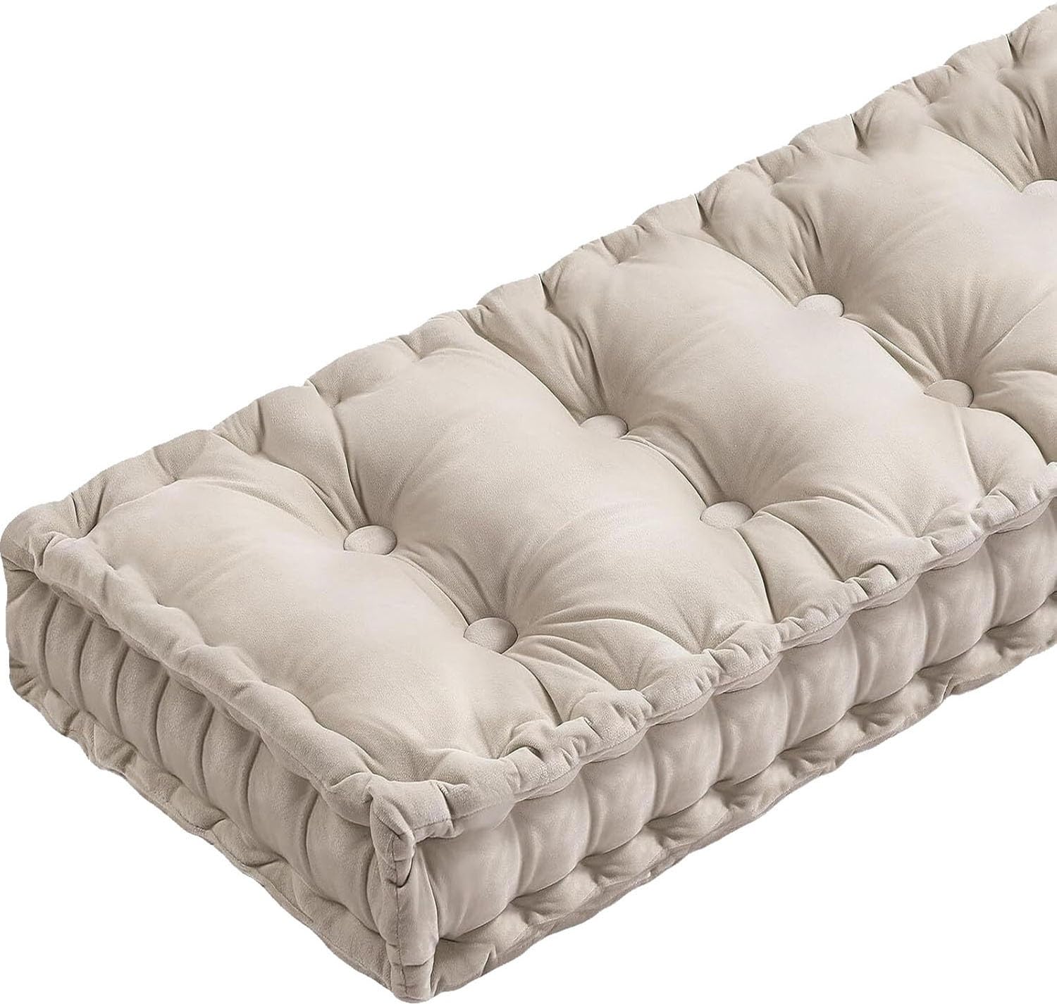 Cojín para banco de exterior B 210x50 cm lavable y antideslizante para asiento de jardín