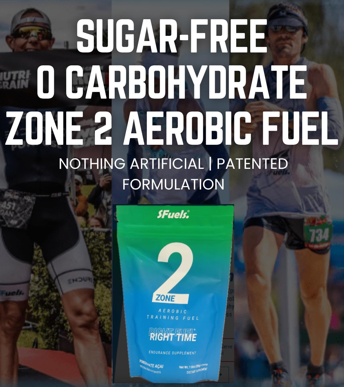 SFuels. Pre-Workout Electrolyte Drink Mix for Aerobics – Low Carb Endurance Fuel– Sugar-Free Sports, Aerobic Base Development, Electrolyte Hydration Powder – 20 Servings (Pomegranate Acai)