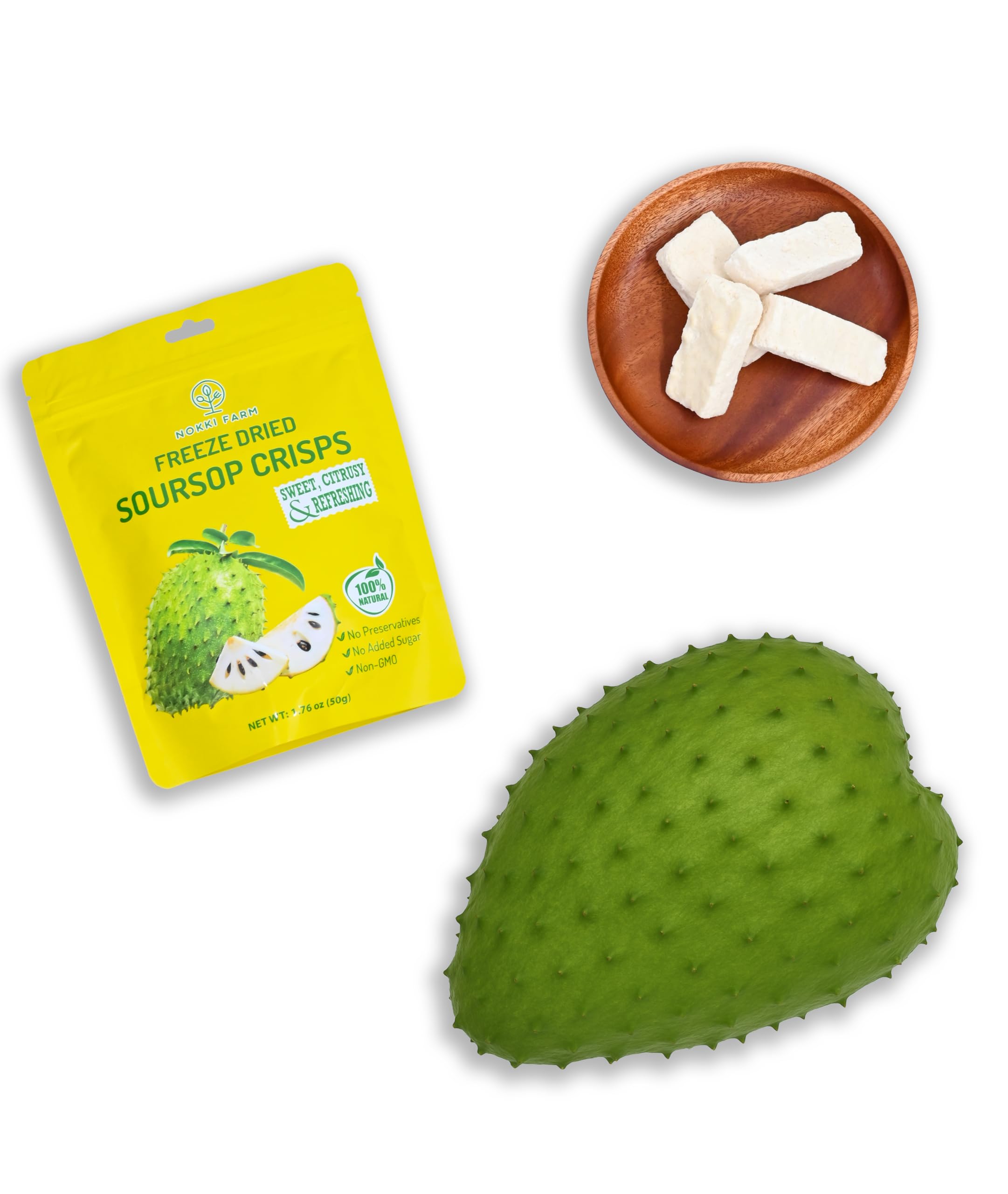 Amazon.com: NOKKI FARM Freeze Dried Soursop chunk Crisps