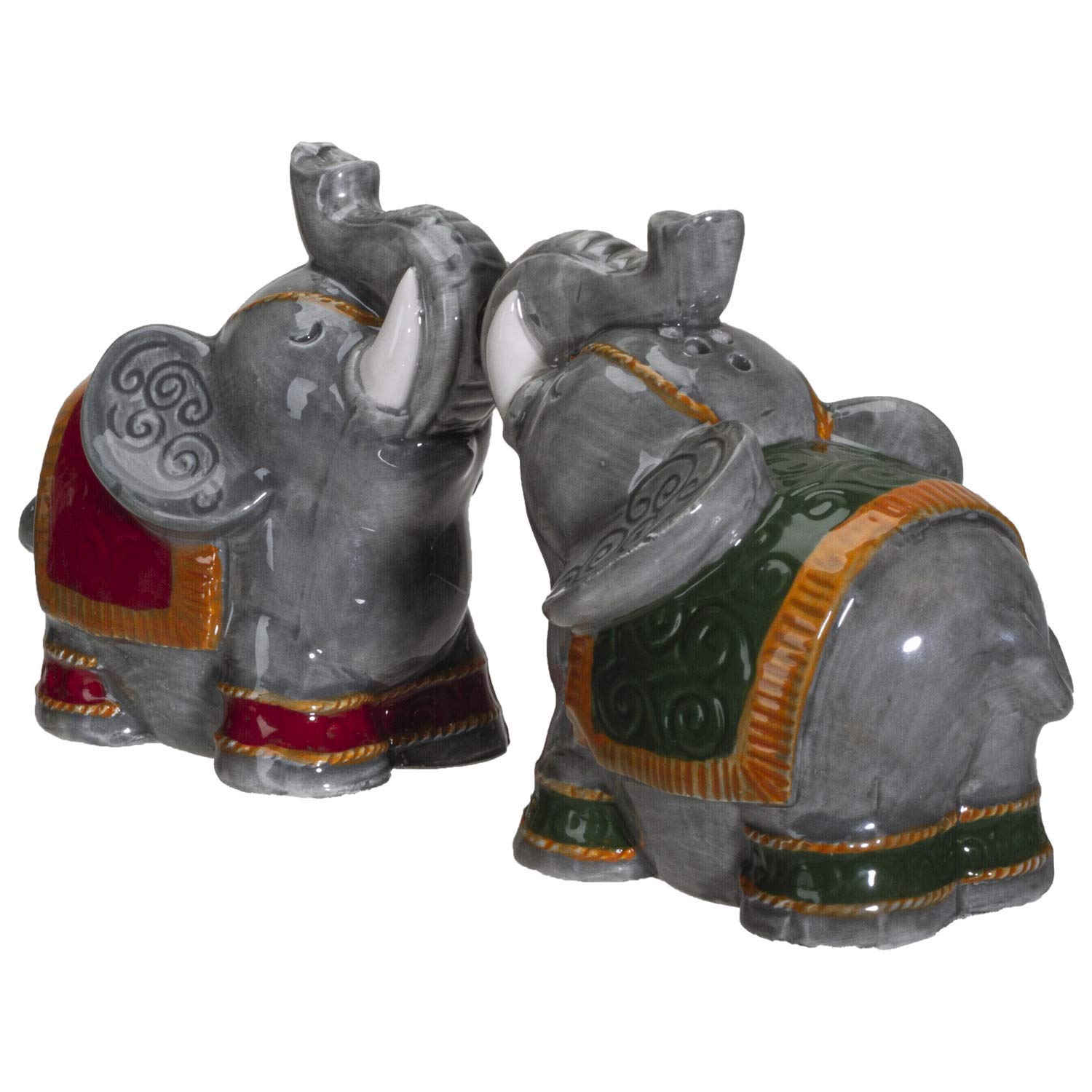 Zestaw ceramicznych solniczka i pieprzniczka Raja Elephants