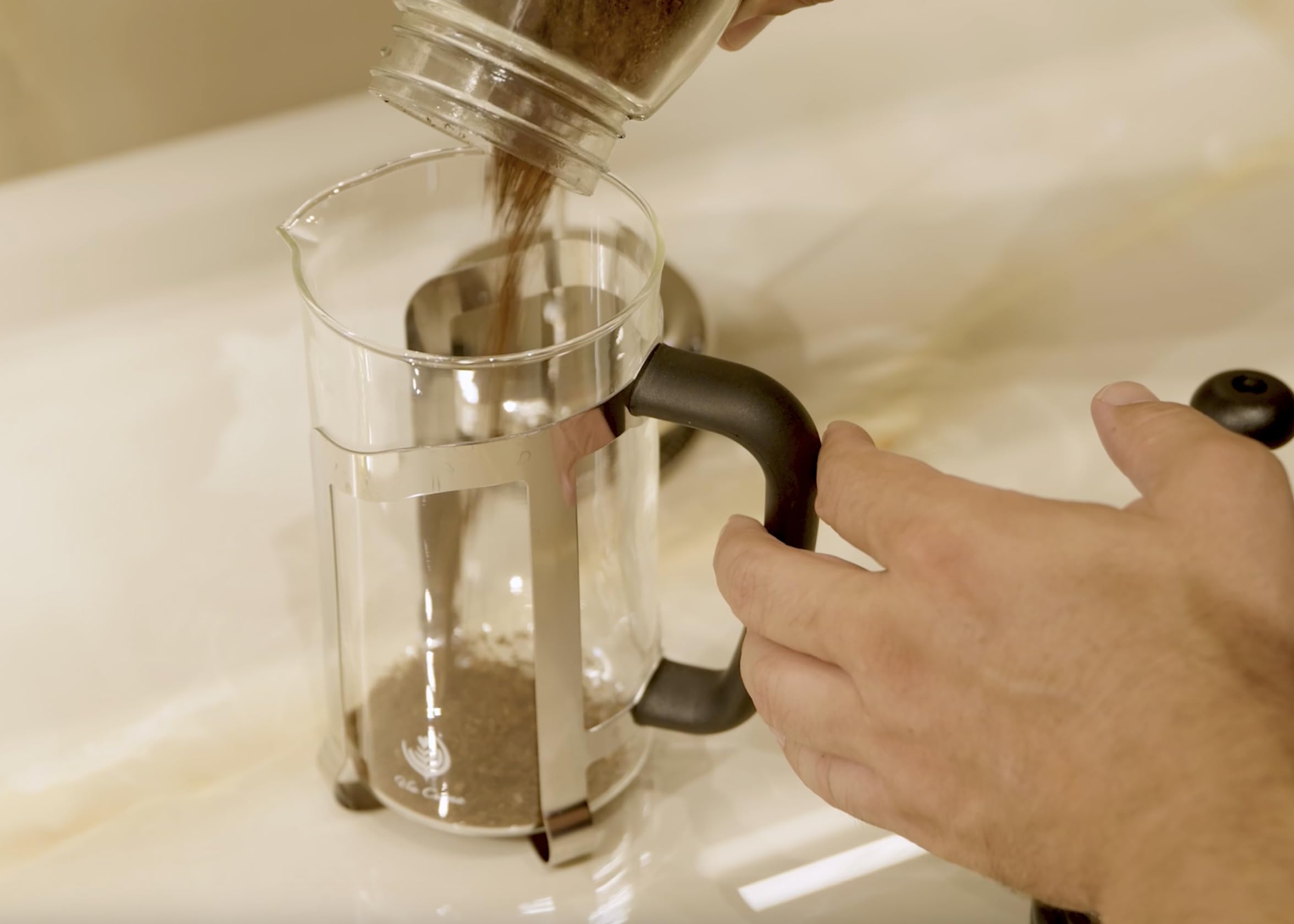 VIA CREMA FRENCH PRESS 800/1000ml glas/roestvrij staal