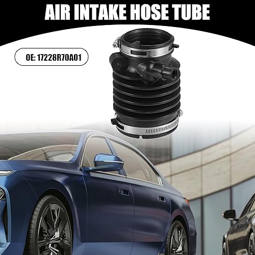 Miniatura 2 de Tubo de manguera de admisión para filtro de aire con abrazaderas 17228R70A01 - Coche - Filtro de motor Tubo de manguera de conducto de entrada de