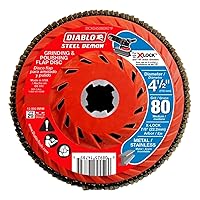 Vista 6 de Diablo Disco de Láminas Steel Demon con Cubo de Velocidad para Metal, Eliminación Rápida de Material y Pulido - Ultra Grueso, Grano 40, Diámetro