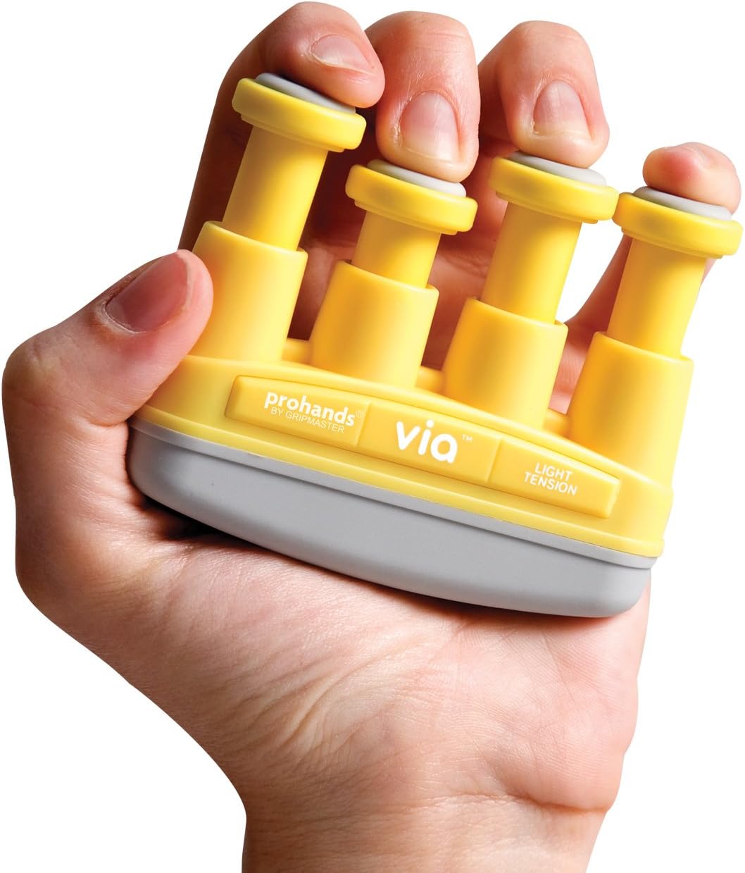 PROHANDS VIA Hand Exerciser, Finger Exerciser (Hand Grip Strengthener), Spring-Loaded, Finger-Piston System, Isolate and Exercise Each Finger : Sports & Outdoors