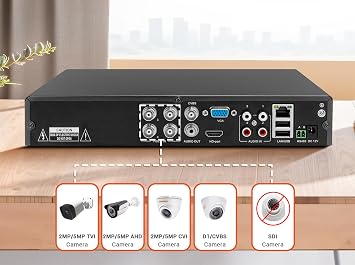 TIGERSECU Super HD 1080P 4 Channel H.265 Surveillance DVR, 1TB Hard Drive