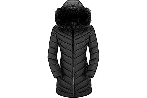 Bellivera Women's Long Hooded Puffer Coat: Shivering-Free Winter Warmth