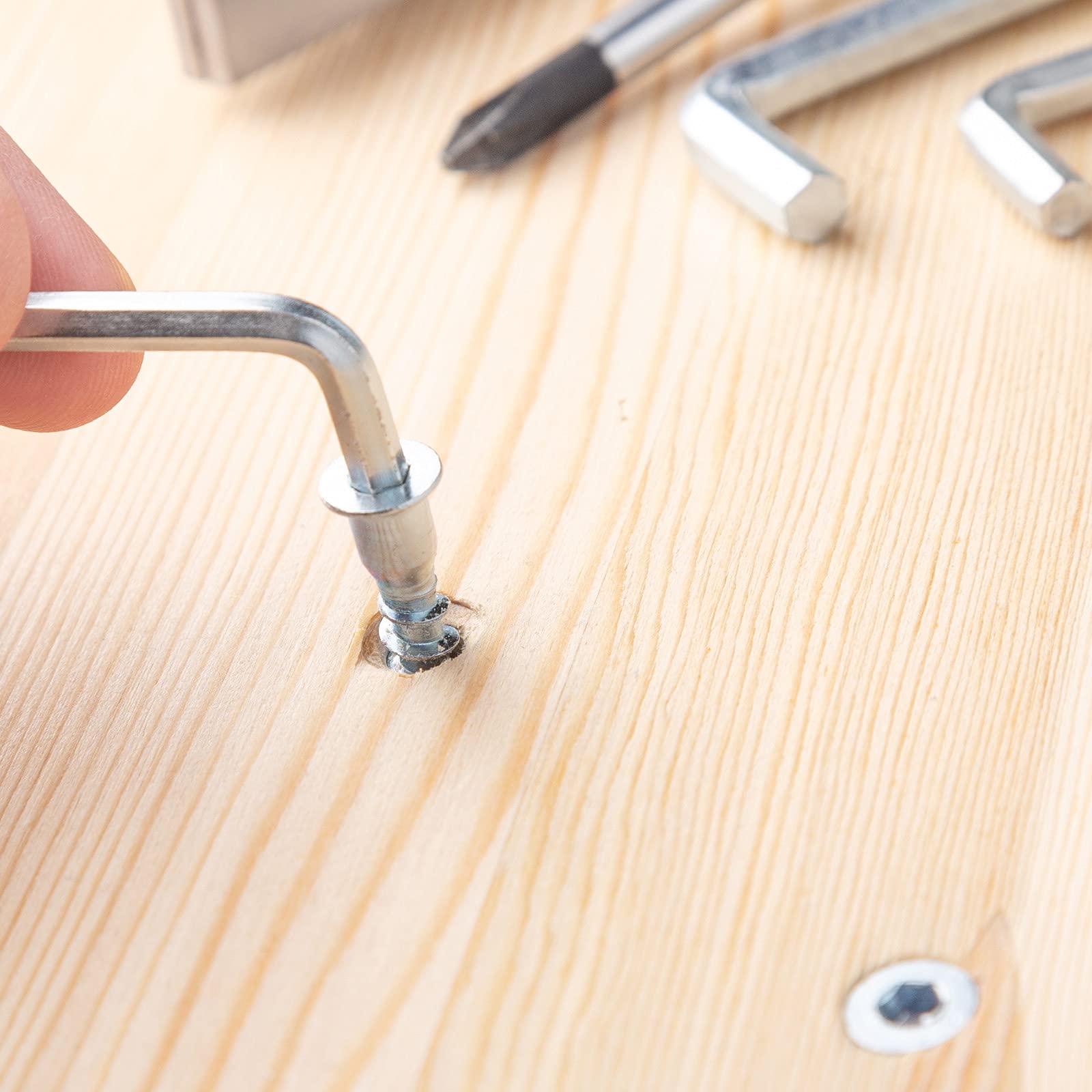 20 Pezzi Mobili Connettore A Vite Diámetro 5mm Con M5 Viti Di - Foto 4