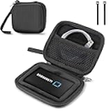 Hard Carrying Case Compatible for Samsung T7/ T7 Touch Portable SSD with 2 Cable Ties, Shockproof Travel Organizer for 500GB 1TB 2TB USB 3.2 External Solid State Drives -Black