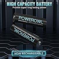 Vista 2 de POWEROWL Lithium AA Batteries, 1.5V High Capacity Double A Battery for Camera Freezer Thermometer etc,12 Pack (Non-Rechargeable)