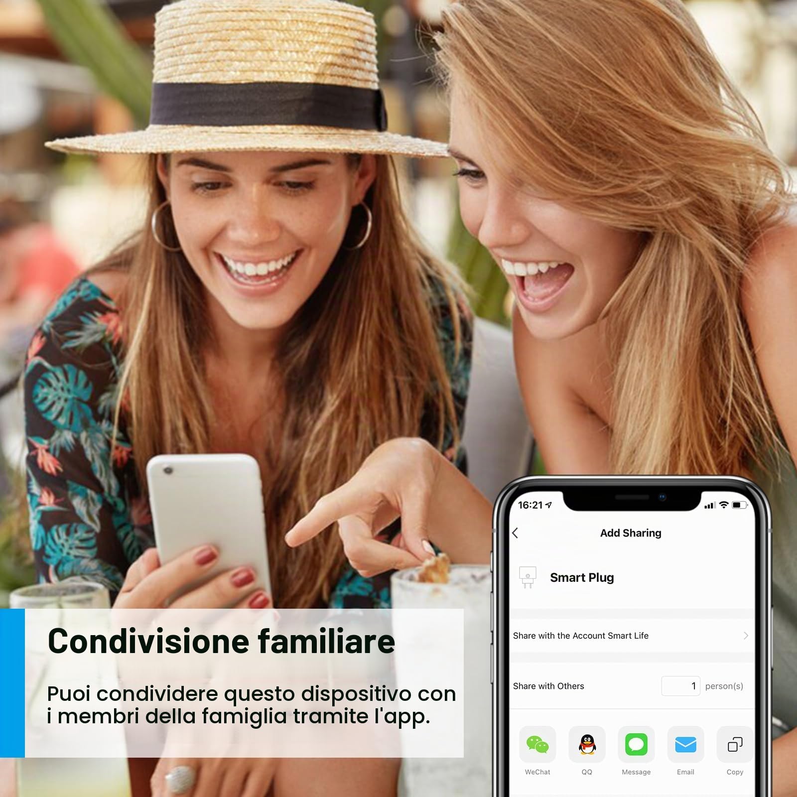 ANTELA Prese Intelligenti Wifi 16A Smart Plug con Monitoraggio Energetico | Type F, Protezione Sovraccarico, Timer, Regolazione del Programma e Compatibilità con Alexa & Google Home, 4Pz