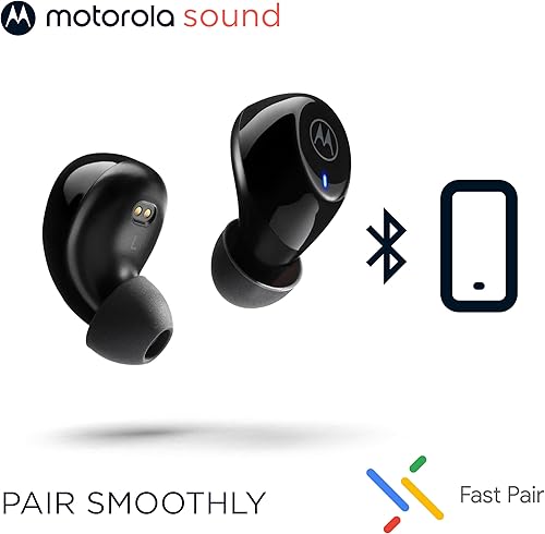 Miniatura 3 de Motorola Moto Buds 105 - Auriculares inalámbricos Bluetooth con cancelación de ruido ambiental con control táctil y funda de micro carga, IPX5,