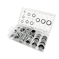 Vista 2 de Kit surtido de juntas de sello unido autocentrado automotriz, 150 piezas, kit surtido de arandelas de aceite de sello unido
