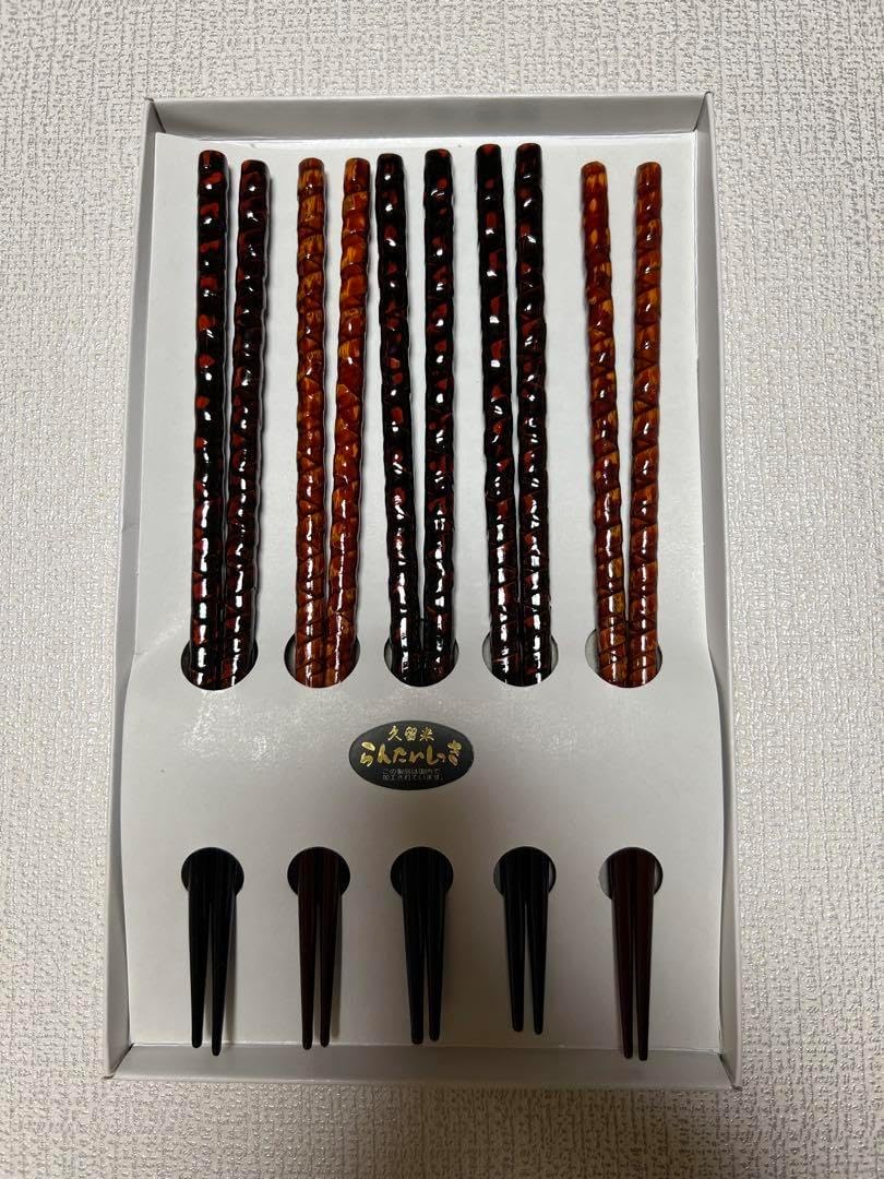籃胎漆器 箸 5膳セット 日本製 サイズ 長さ 22.5cm