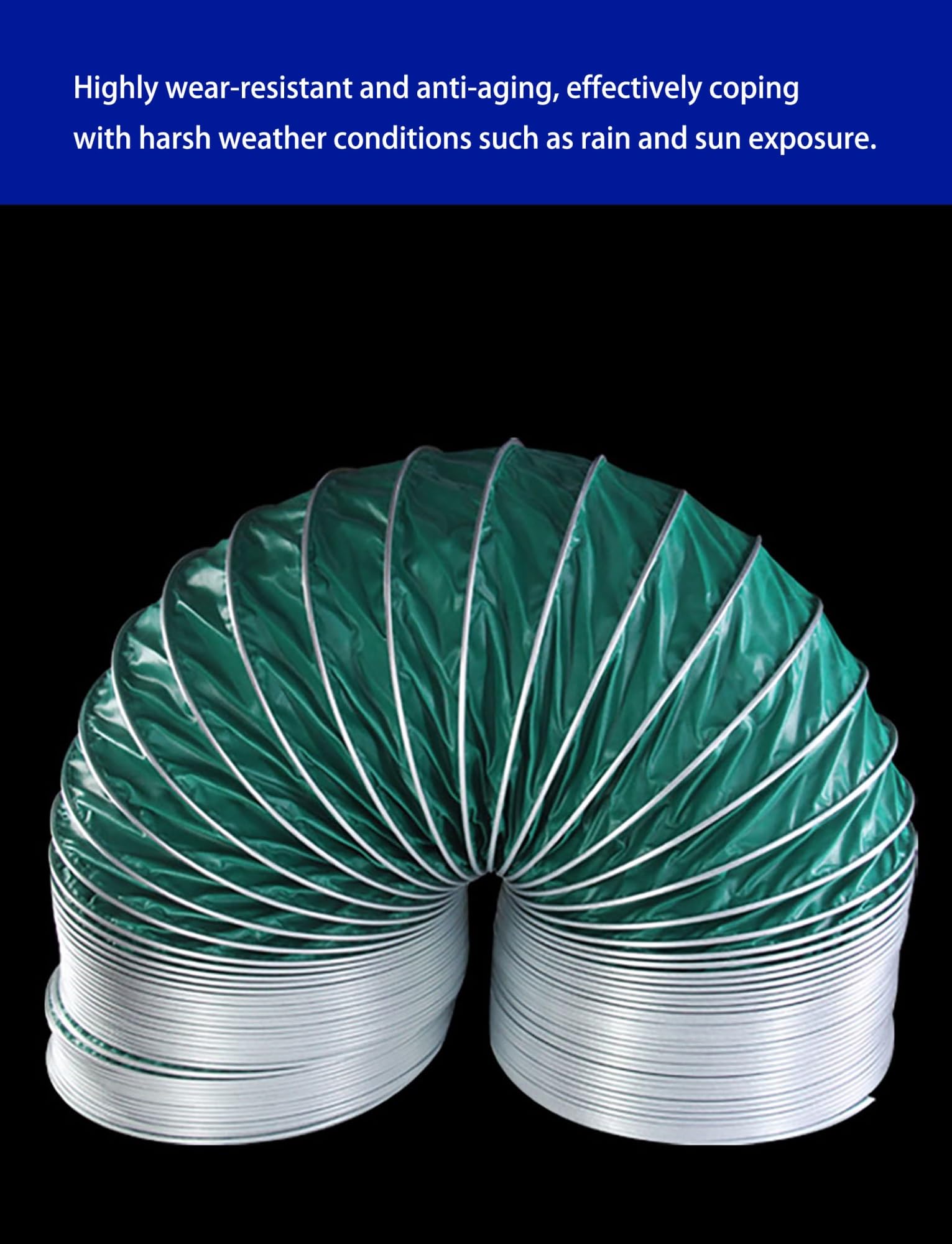 Manguera de conducto flexible ignífuga para ventilación y escape de alta temperatura en cocina, baño y taller
