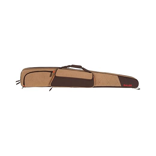 Allen Company Humbolt Shotgun Gun Case, 52 inches, 2 Pockets with Shell Loops, Rear Zippered Pocket, Lockable, 100% Cotton Canvas Exterior with Brown Endura Accents, Tan/Brown, One Size