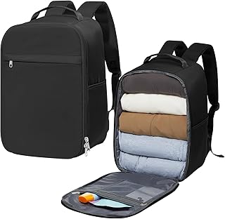 United Airlines Approved Personal Item Travel Bag, Underseat 20L Carry on Backpack, 40×20×25CM Cabin Luggage Bag, Mochila deviaje, Frontier Airlines Personal Item Bags, Black