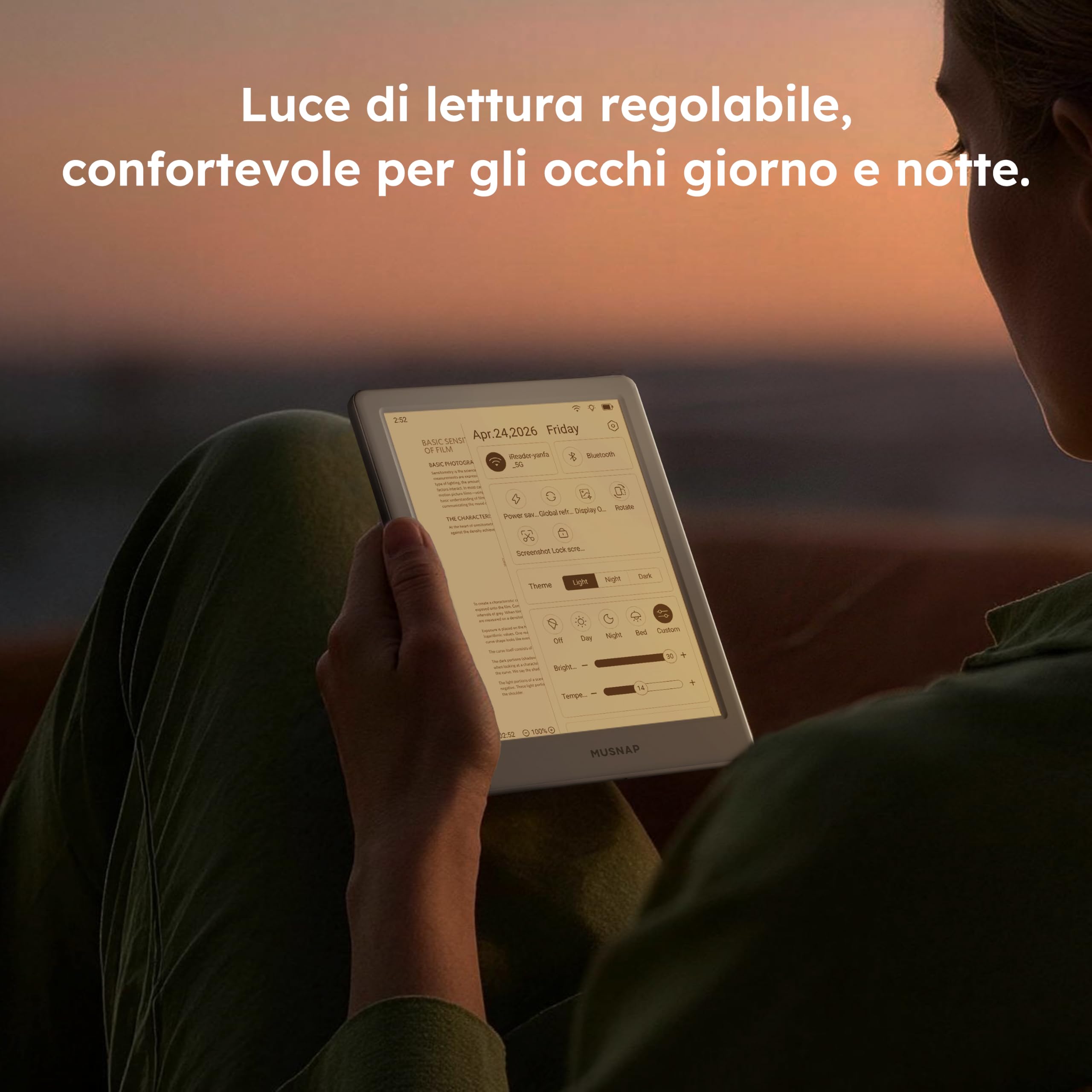 Neo 2 64GB+4GB eBook Reader Supporta applicazioni di terze parti, 6 "E Ink eReader ePaper B/N Carta digitale, lunga durata della batteria per la lettura