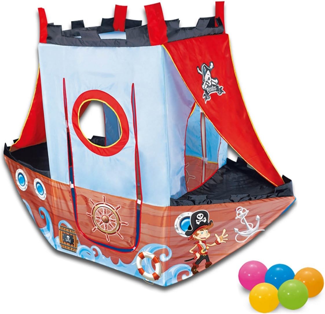 Quickdraw Pirate Ship Indoor & Outdoor Childrens Playhouse Ball Pit Play Tent - Balls Included