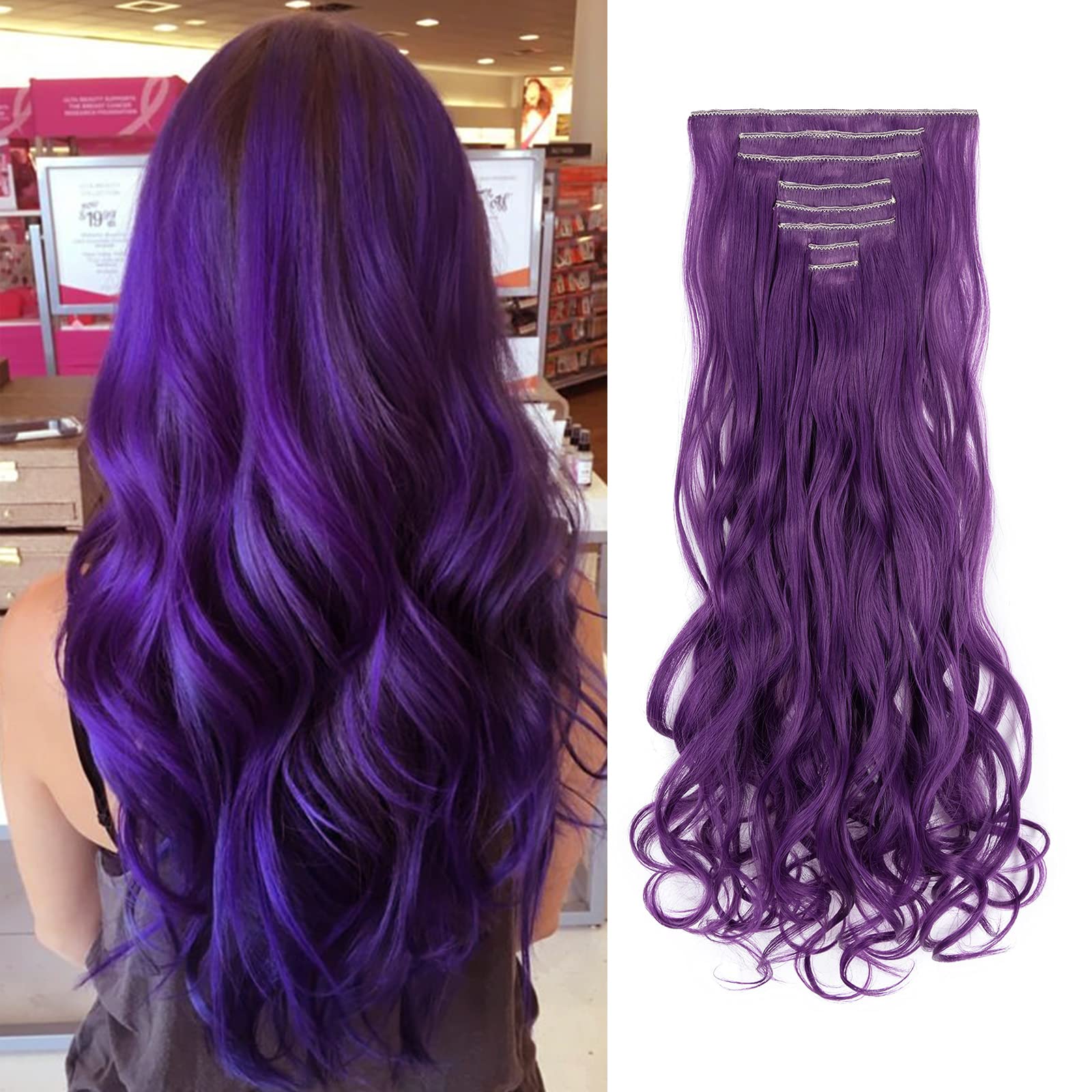 Amazon.com : Benehair 8PCS Clip in Hair Extensions for Women 