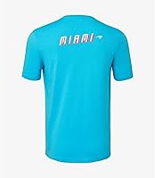 Vista 2 de McLaren F1 Miami Neon Logo Camiseta para hombre, Vice Azul