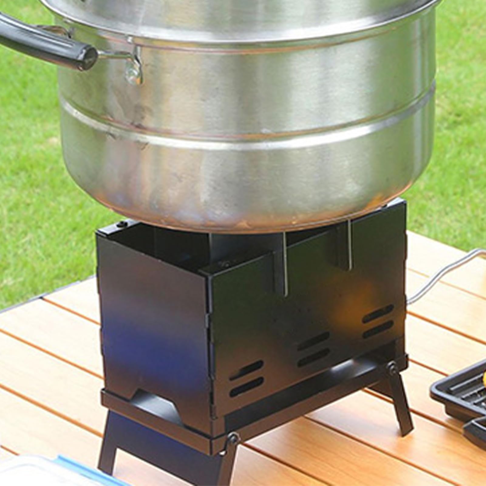 Przenośny grill na węgiel drzewny – mini składany i zdejmowany grill do domu, ogrodu, podróży, patio, pikniku, plaży, gotowania na świeżym powietrzu i na kemping