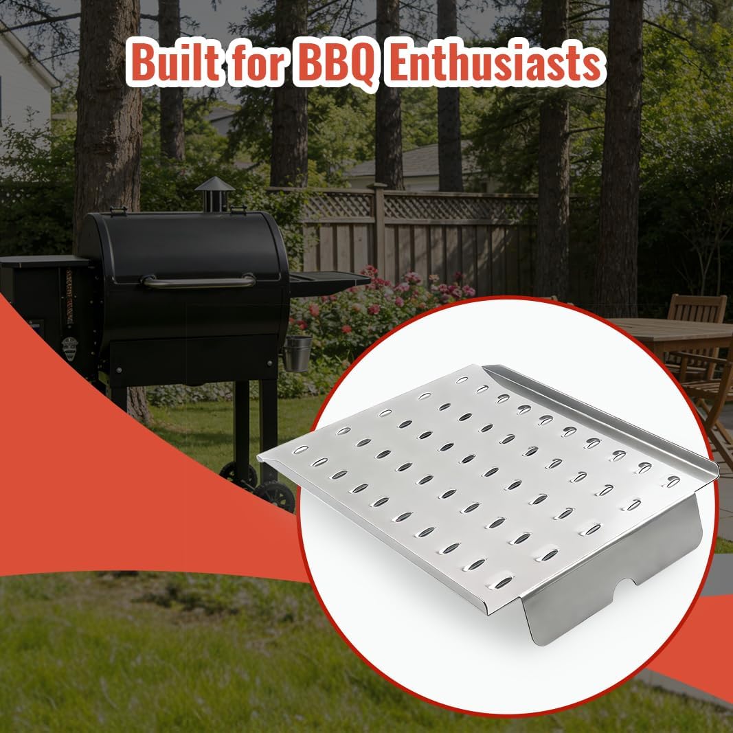 Drip Tray Heat Baffle Replacement for Camp Chef 24 Series Pellet Grills, STX 24, Heavy Duty Steel Drip Pan Fits Traeger Pro 20 22 575 Series, PG24SG-4, SmokePro SG 24