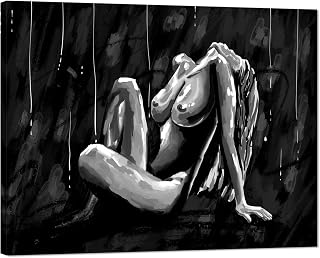 Sexy Naked Women Poster,Erotic Nude Art Paintings for Couples Bedroom Decor,Large Lavish Abstract Erotic girl Framed Canvas Paintings Suitable for Lovers Adults,18"X24"