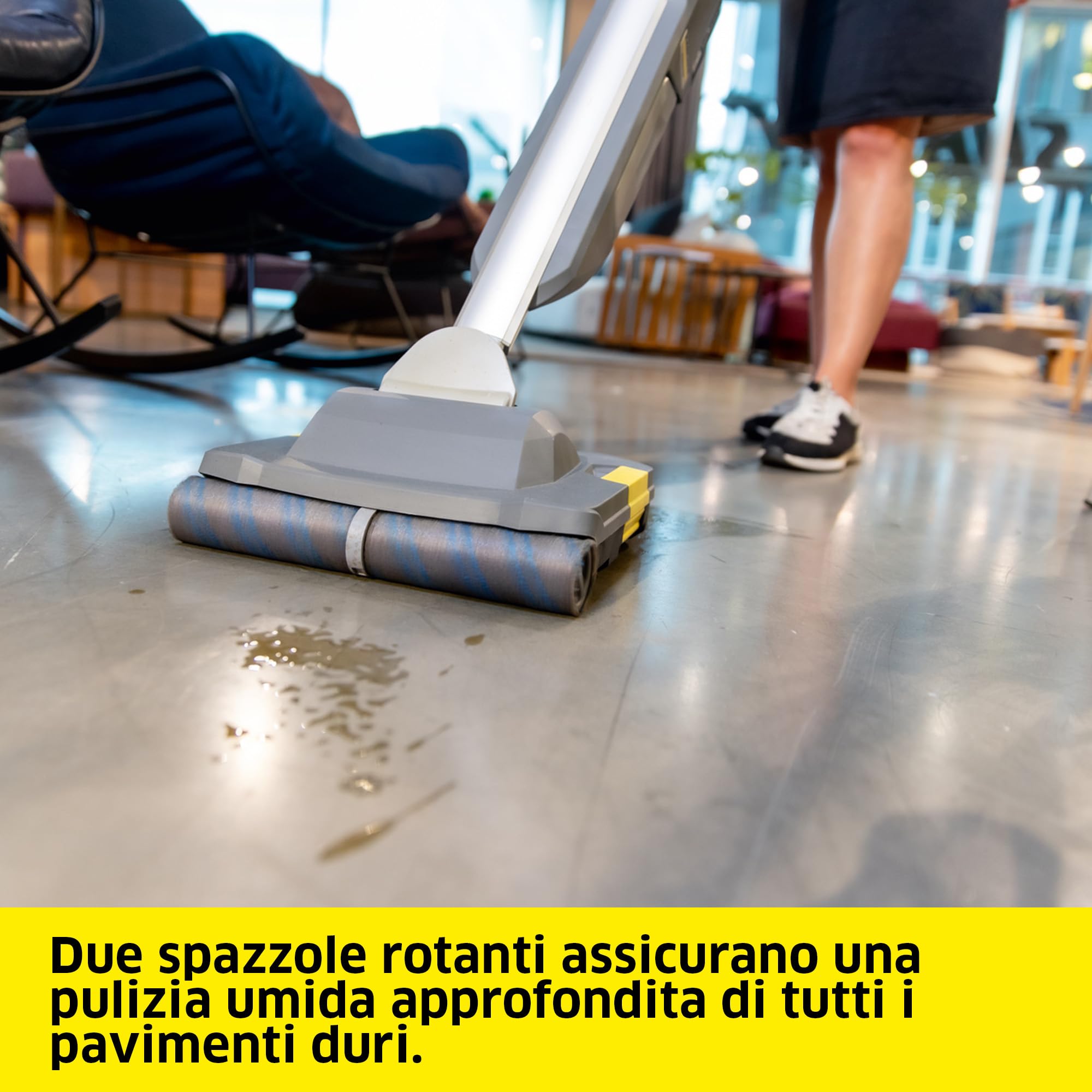 Kärcher BR 30/1 Lavapavimenti professionale a batteria, Fino a 200m², 650 rotazioni/min., 2 rulli inclusi, pulizia rapida ed efficace per tutti i tipi di pavimento, adatta a piccole aziende