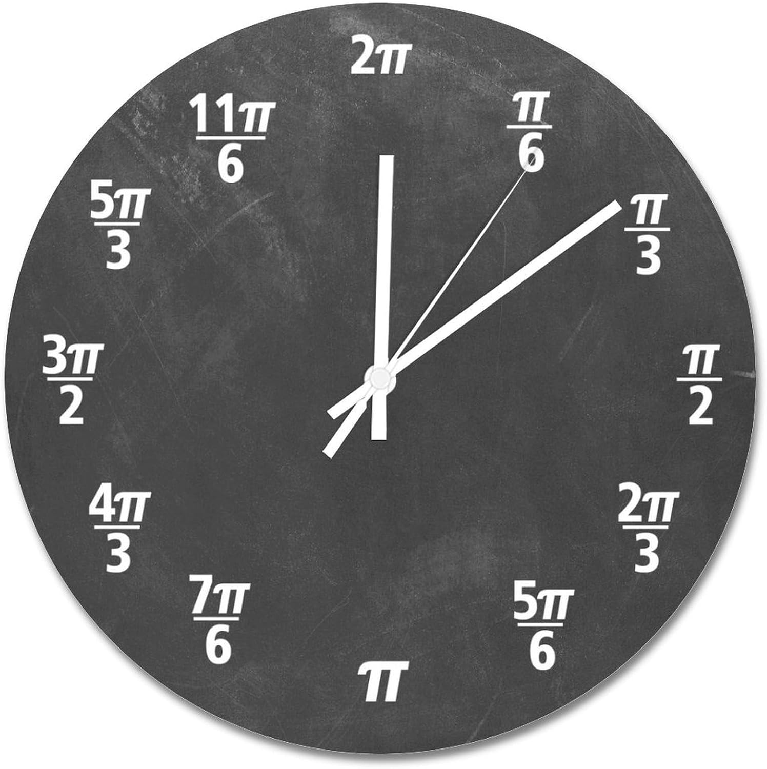 godblessignMathematical Equations Wall Clock Math Teaching Style Large Wall Clocks Battery Operated 15 Inch Silent Non-Ticking Rutic Hanging Clock for Classroom Bedroom Study Room