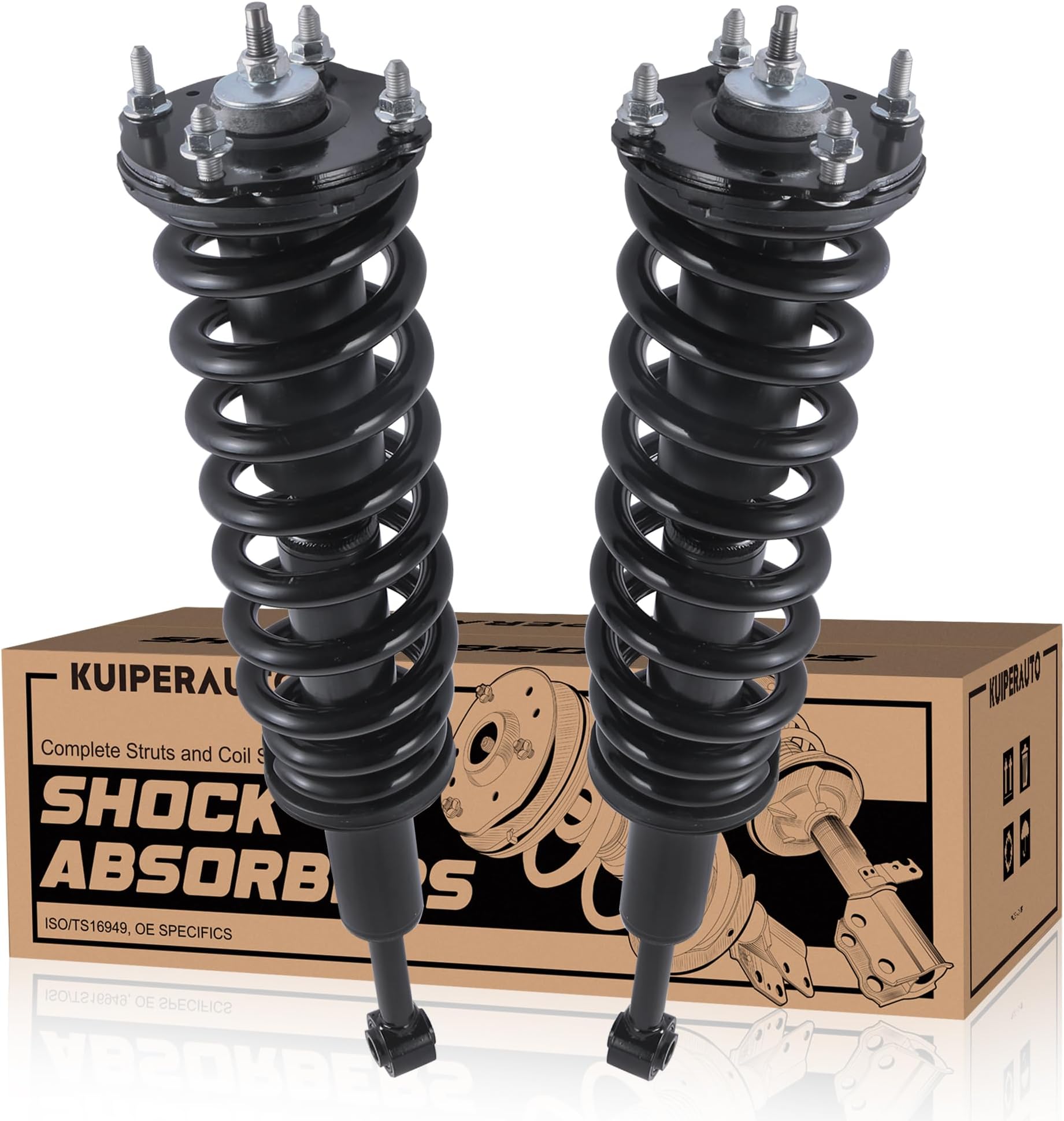171119R 171119L Complete Front Struts Coil Spring Assembly Compatible for 2007-2020 Toyota Tundra 4WD Front 2x Set Shock Absorbers