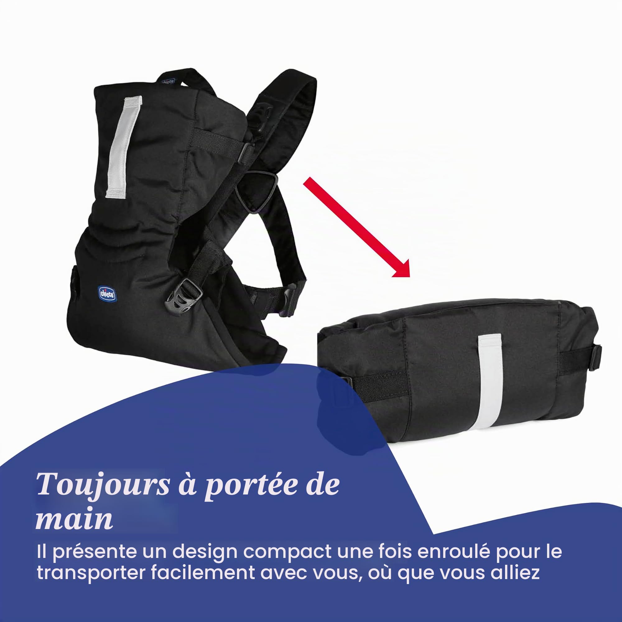 Chicco Easy Fit Porte-bébé Ventral Black Night
