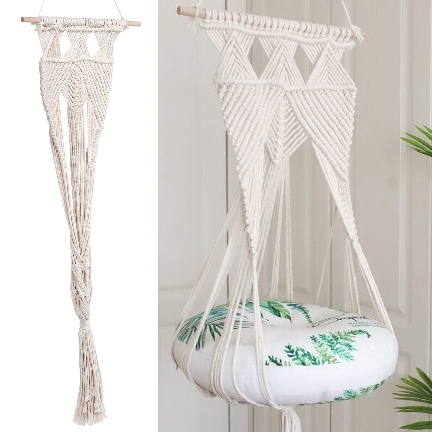 Pet Hanmmock, columpio para colgar estilo bohemio duradero y resistente al desgarro, decoración de pared para el hogar, mascotas al aire libre