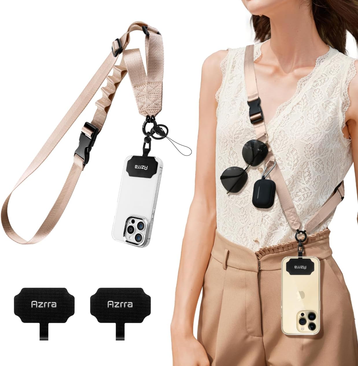 スマホアクセサリー miniphone1.8inchBluetoothTYPE Azrra Phone Lanyard Crossbody, Cellphone Lanyard for Around the