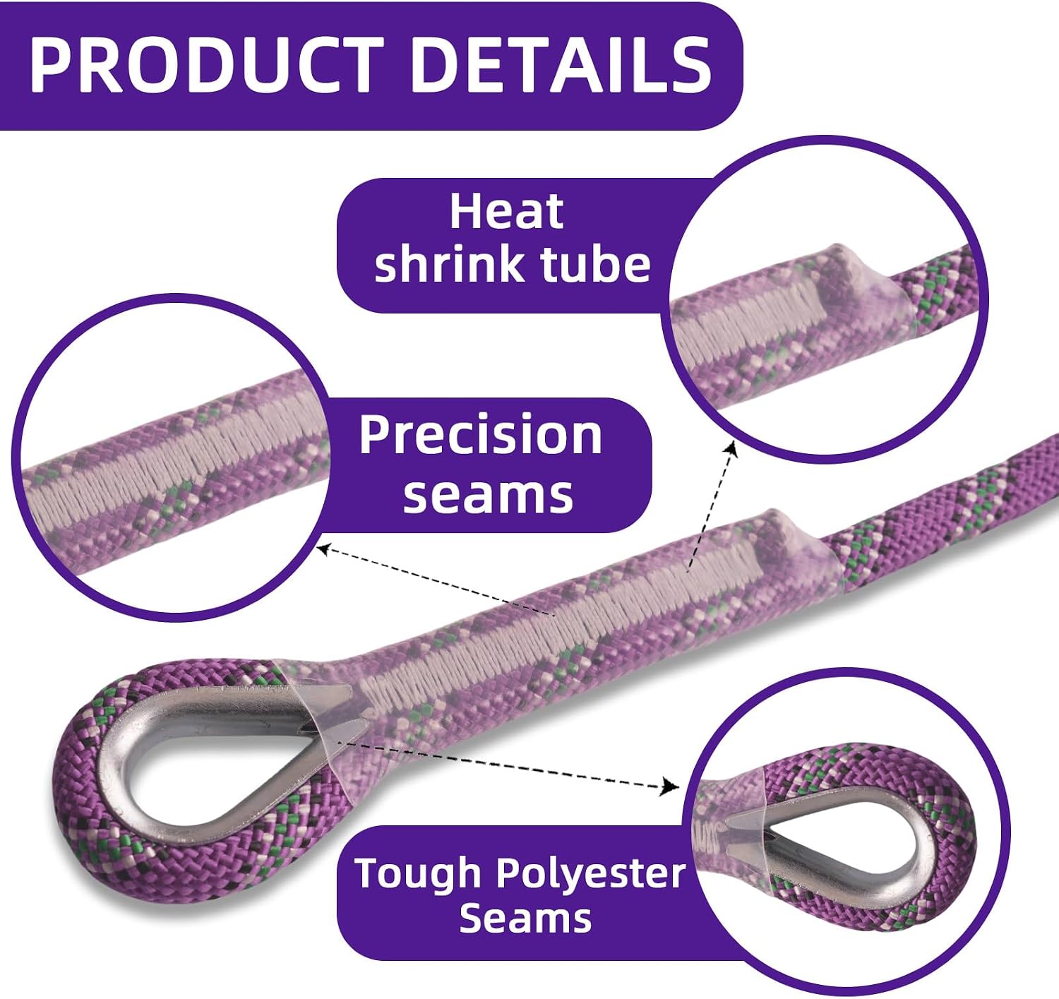 Static Climbing Rope - Heavy Duty Climbing Rope for Rock Climbing, Tree Climbing Gear, Arborist Rope, and Camping Rope - 10m (32ft), 20m (64ft), 30m (96ft)
