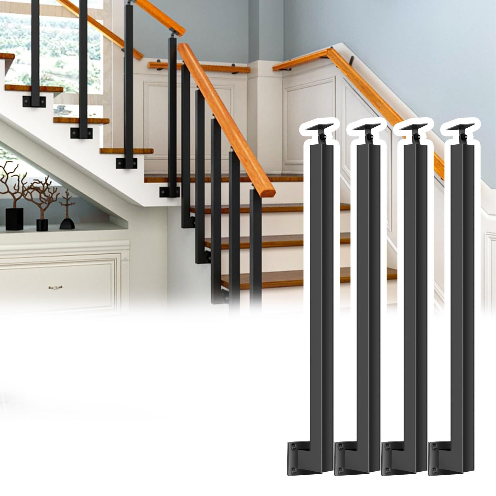 Balustres d'escalier en métal pour garde-corps élégant de terrasse 120cm